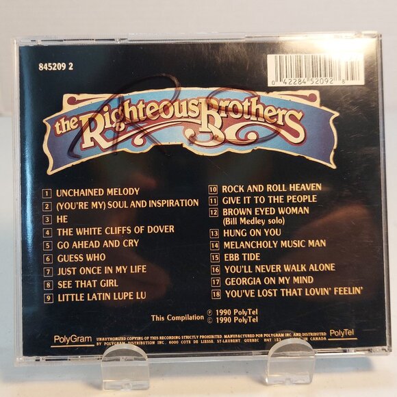 The Righteous Brothers ~ Unchained Melody (Music CD, 1990) - Picture 3 of 3